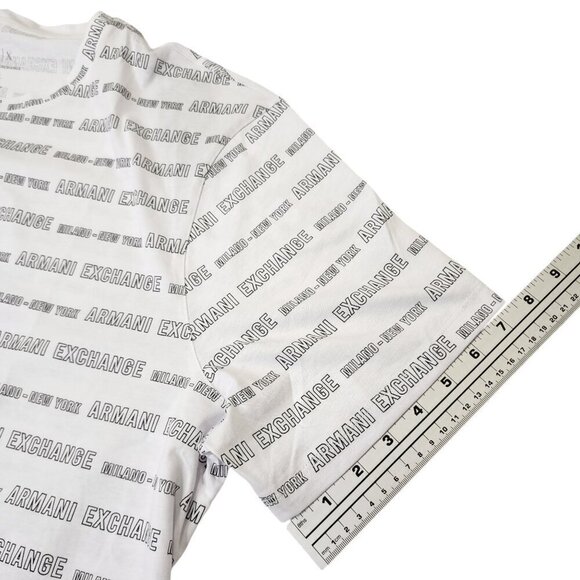 Armani Exchange Men's T-Shirt Short Sleeve Disinger Milano NY White XXL‎ - Picture 7 of 15
